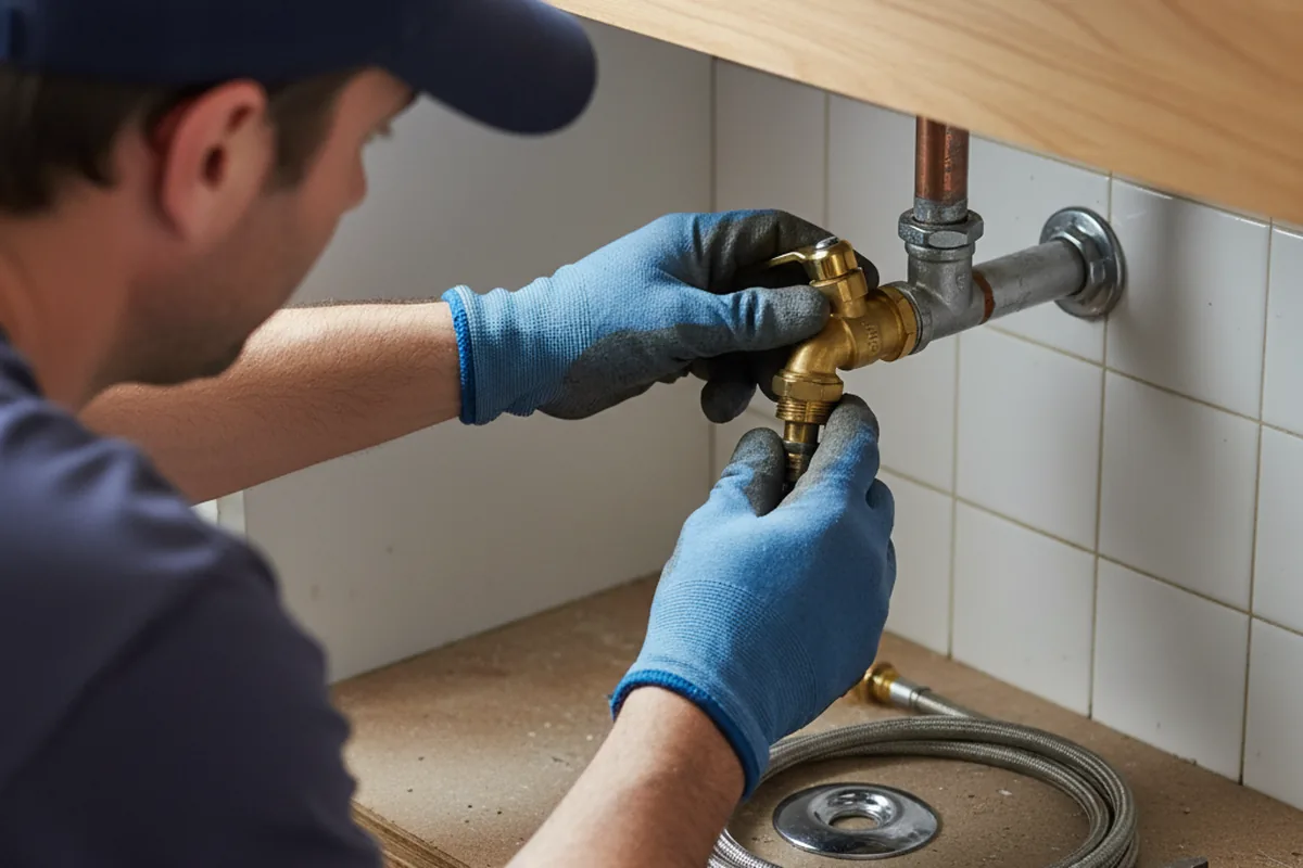 Shutoff valve and fitting work during Emergency Plumbing in Garrett